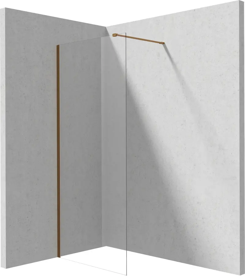 Ścianka prysznicowa walk-in 100 cm Prizma Brąz szczotkowany