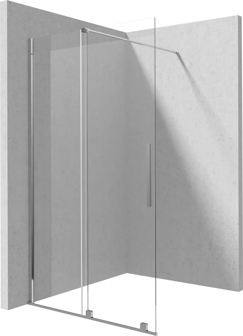 Ścianka prysznicowa walk-in 100 cm - przesuwna Prizma Chrom
