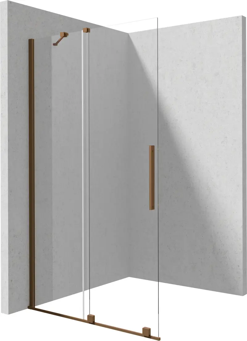Ścianka prysznicowa walk-in 120 cm - przesuwna Prizma Brąz szczotkowany