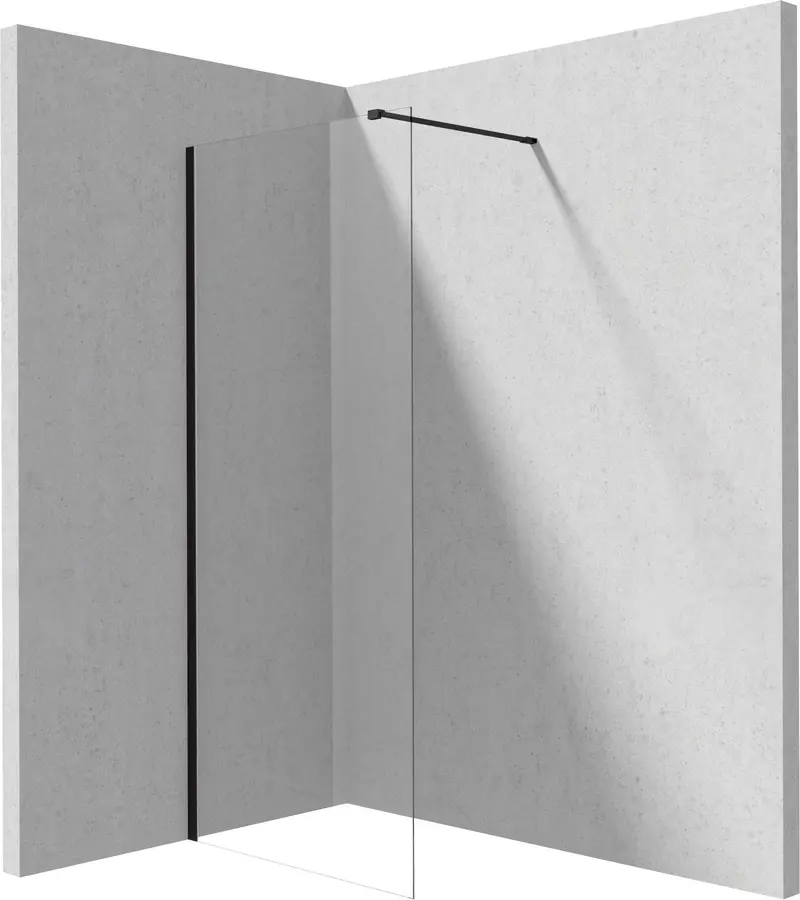 Ścianka prysznicowa walk-in 80 cm Prizma Czarny Mat