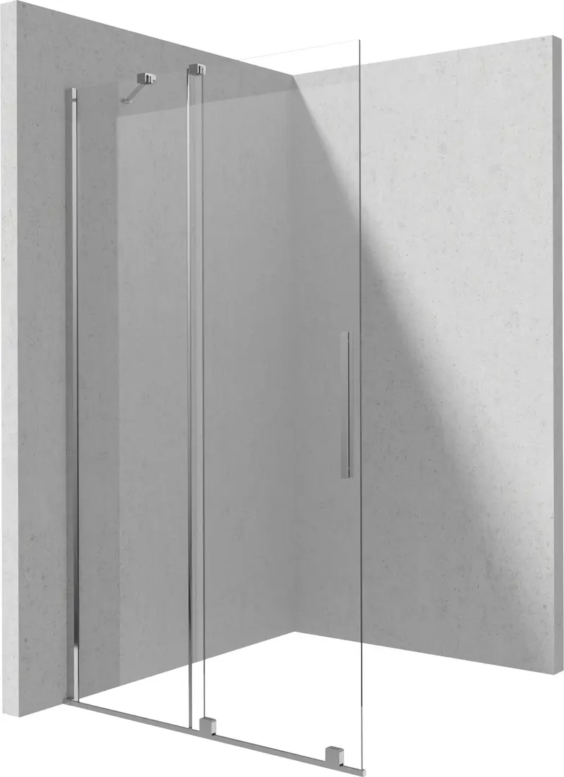 Ścianka prysznicowa walk-in 80 cm - przesuwna Prizma Chrom