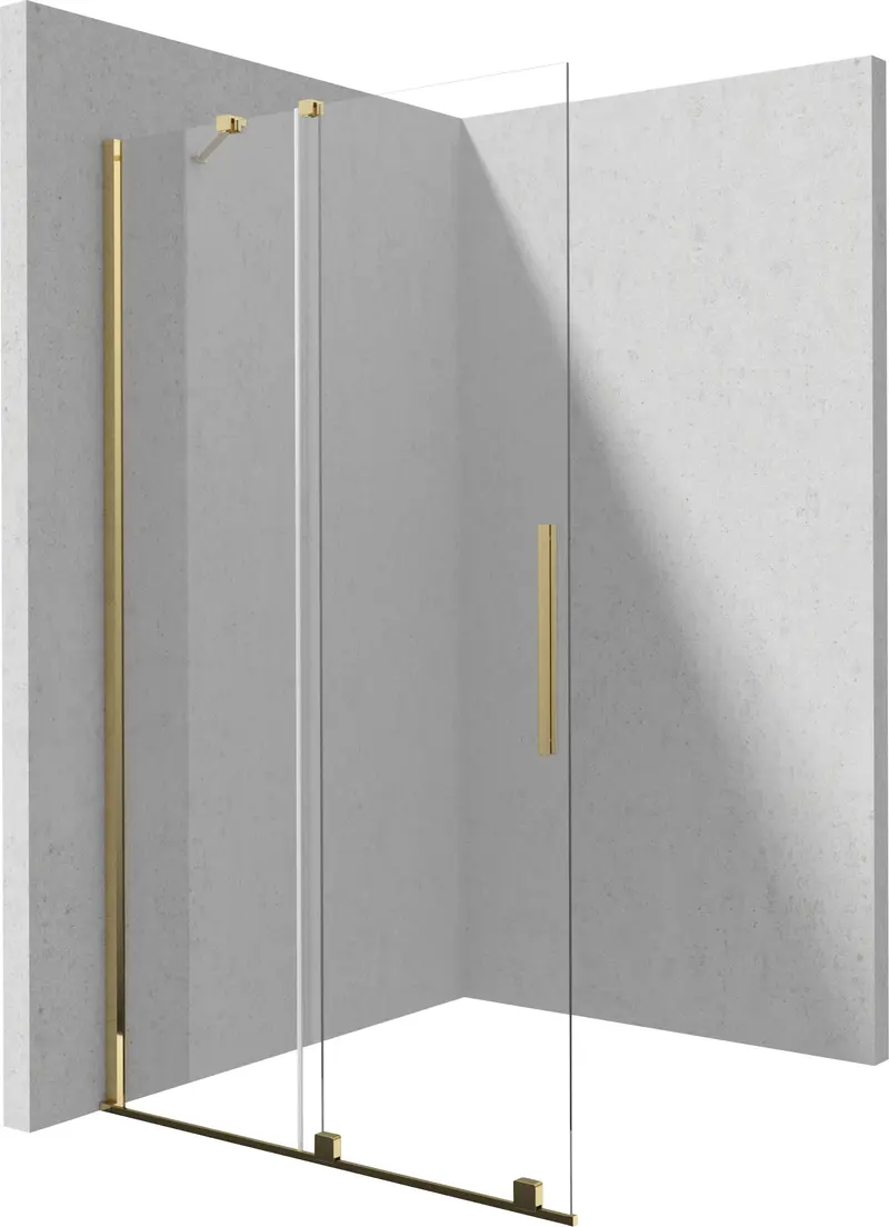 Ścianka prysznicowa walk-in 80 cm - przesuwna Prizma Złoty