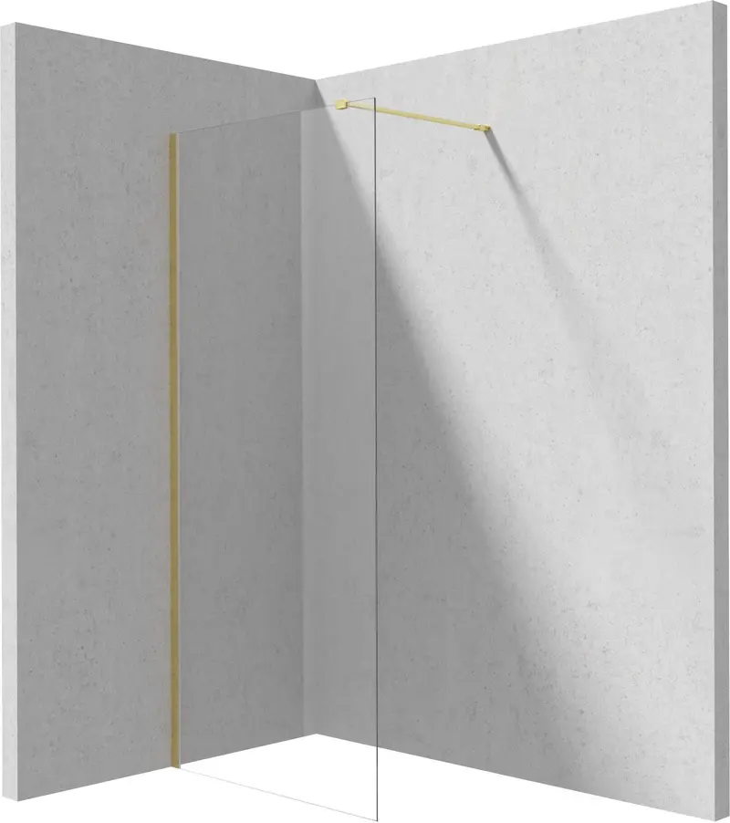 Ścianka prysznicowa walk-in 90 cm Prizma Złoty Szczotkowany