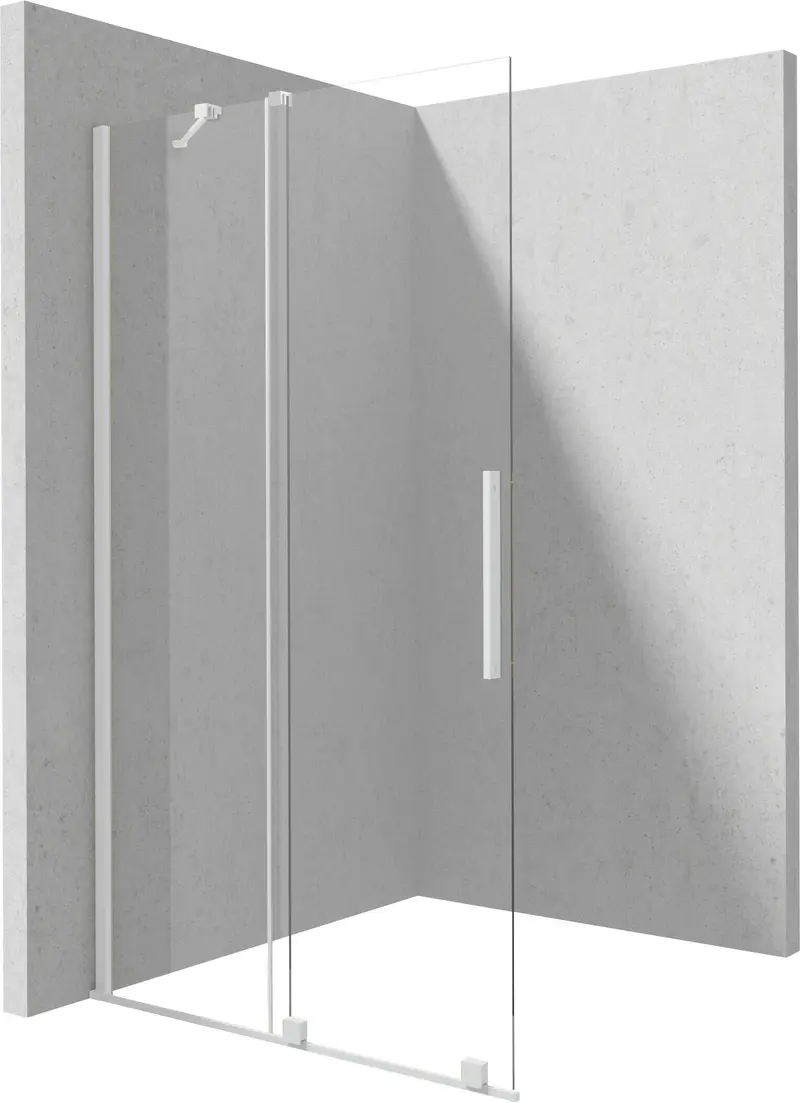 Ścianka prysznicowa walk-in 90 cm - przesuwna Prizma Biały Mat