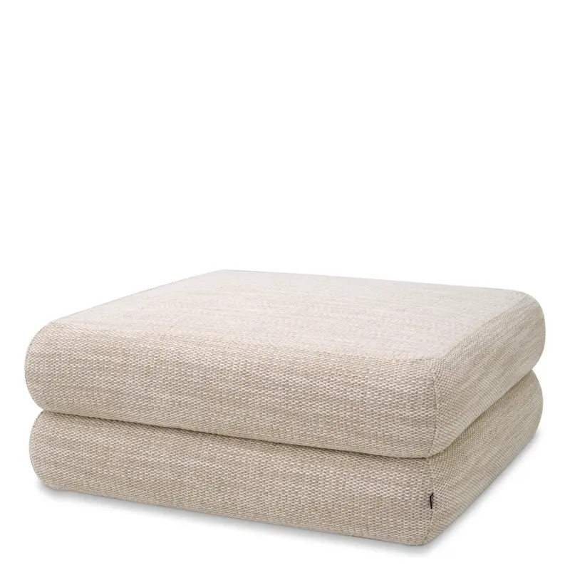 Segmentowa sofa Eichholtz Malaga Modular Ottoman w tkaninie Skyward sand