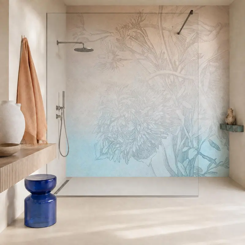 Sisal Ombre Flower – Tapeta na wymiar Aqua Zone