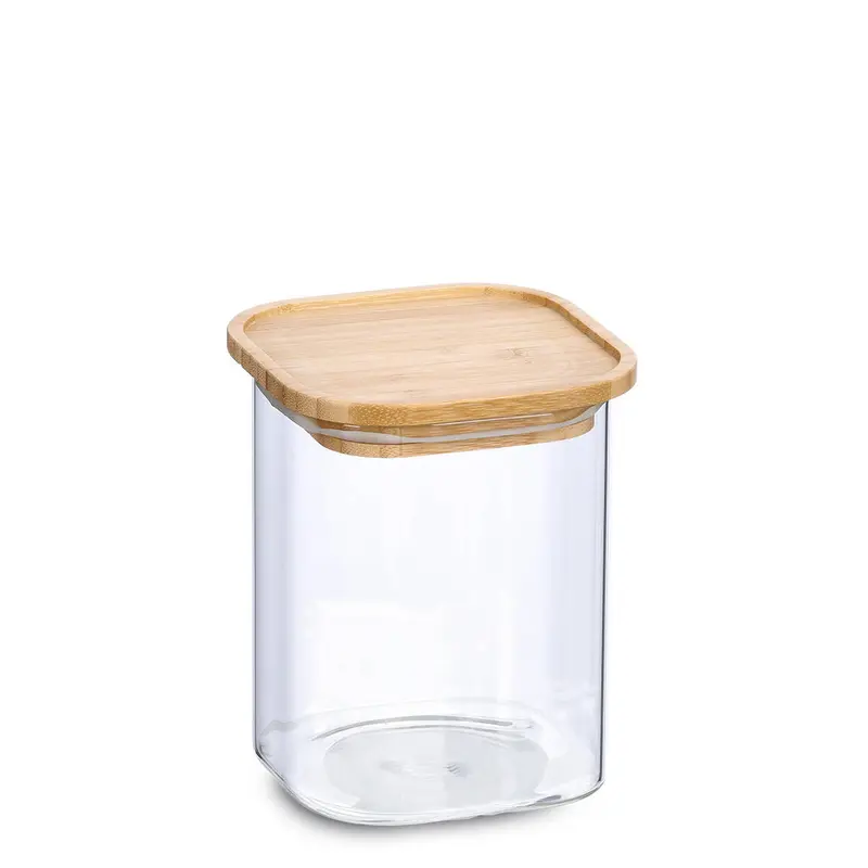 Słoik z pokrywką bambusa, 900 ml, 11 x 11 x 13,6 cm