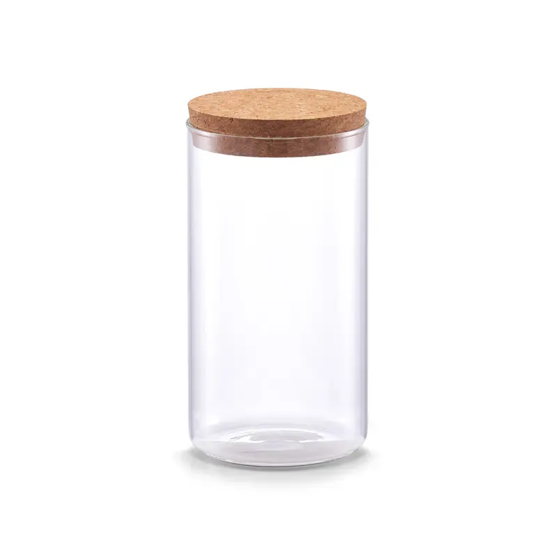 Smukły słoik z korkową pokrywką, 1100 ml