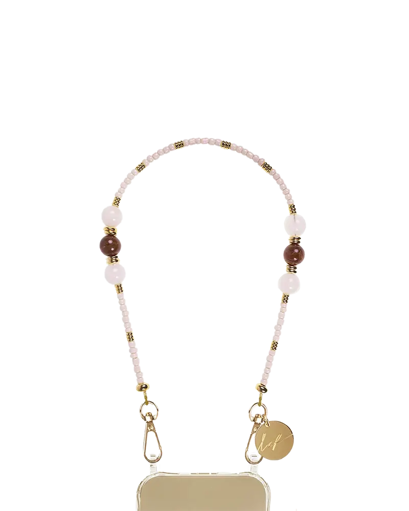 Smycz do telefonu IRIS PERLES BEIGES 40 cm