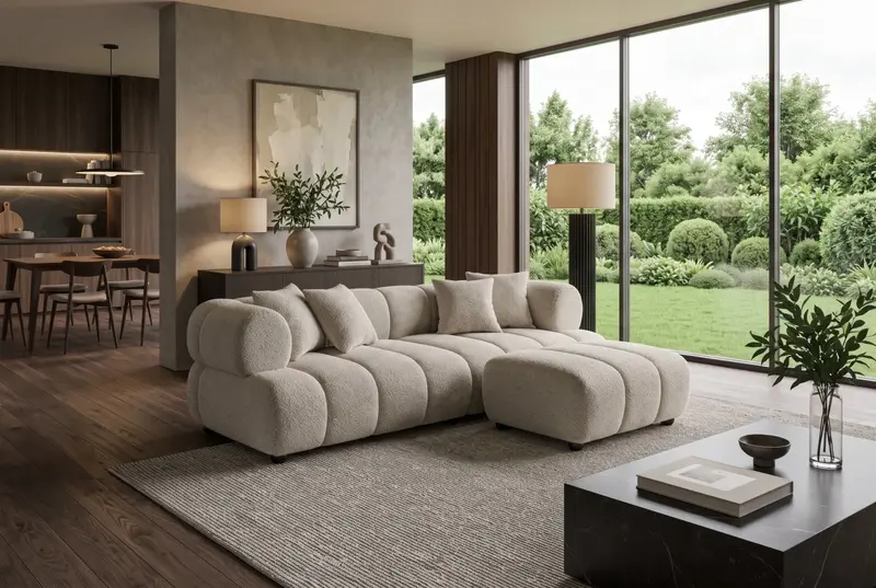 SOFA ADLON 255 CM 3 OSOBOWA BEŻOWA / 44074 / INVICTA INTERIOR