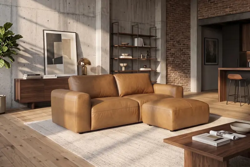 SOFA BIG GEORGE 245 cm - 3 OSOBOWA SKÓRZANA / 48579 / INVICTA INTERIOR