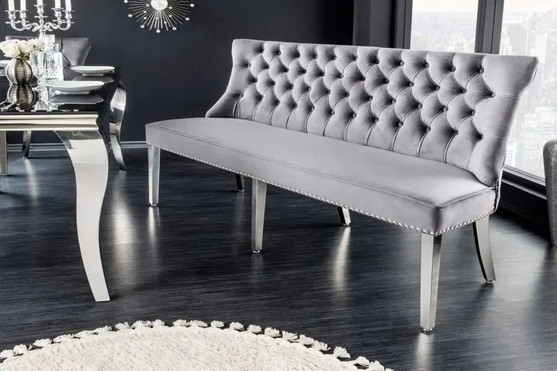 SOFA CASTLE DELUXE SZARY AKSAMIT / 43211 / INVICTA INTERIOR