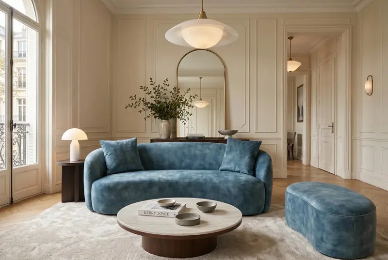 SOFA ELEMENTAL 2 OSOBOWA 180 CM NIEBIESKA /48690 / INVICTA INTERIOR