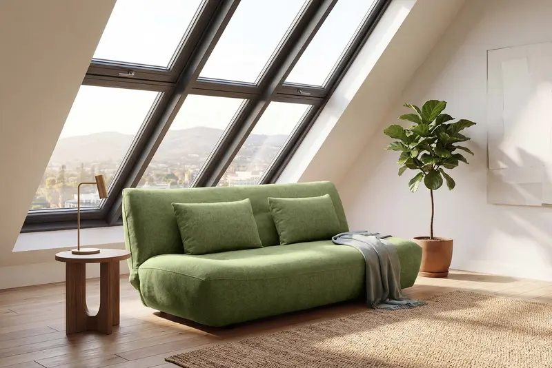 SOFA ELYPSE Z FUNKCJĄ SPANIA 200 CM ZIELONA / 48663 / INVICTA INTERIOR
