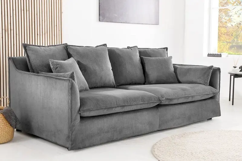 SOFA HEAVEN 3 OSOBOWA SZARA 202 CM / 43443 / INVICTA INTEIOR