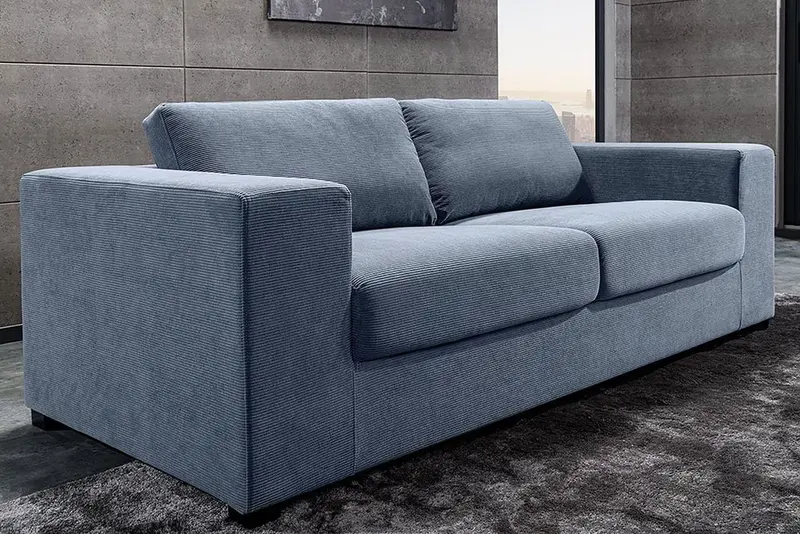 SOFA LOUNGER NIEBIESKA 220 CM / 43757 / INVICTA INTERIOR