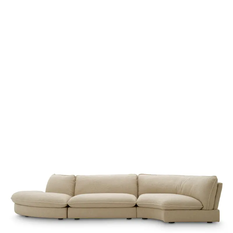 Sofa modułowa Cresson, tkanina Daley, piaskowa – narożnik zewnętrzny