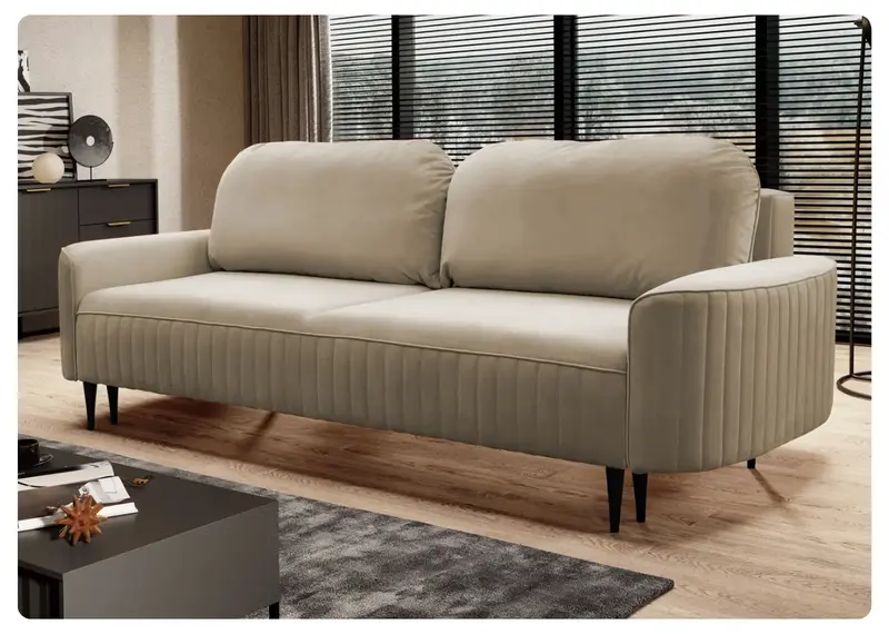 Sofa na nóżkach z funkcją spania Veran