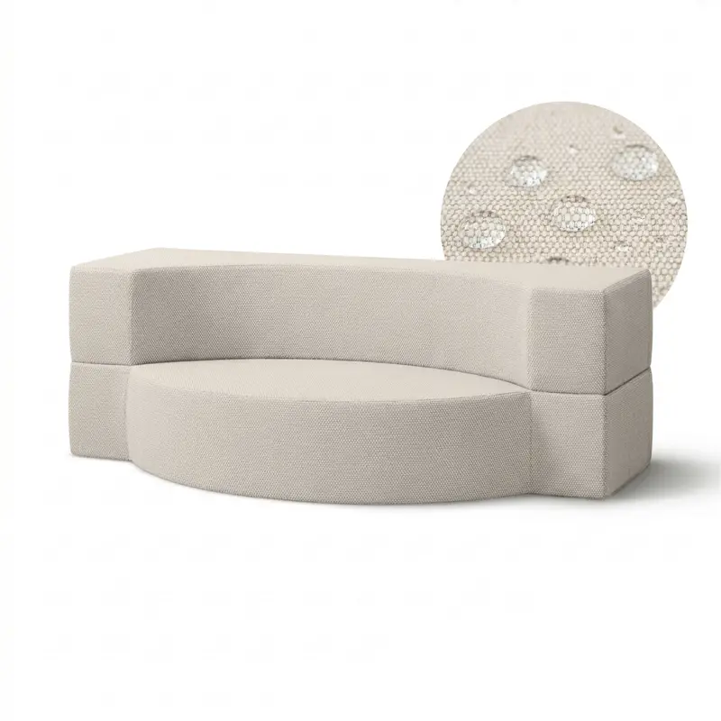 Sofa ogrodowa piankowa 200x100x70 cm w stylu japandi, tkanina outdoorowa Harris | Lunaria