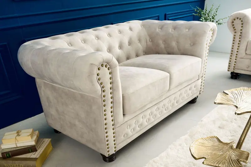 SOFA OSOBOWA CHESTERFIELD AKSAMIT 150 CM / 42311 / INVICTA INTERIOR
