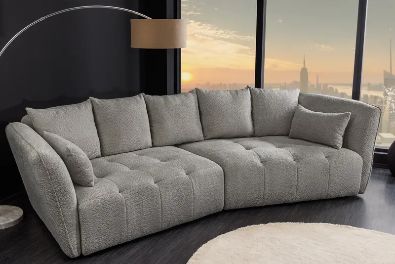 SOFA ROYAL 295 CM SZARA / 44542 / INVICTA INTERIOR