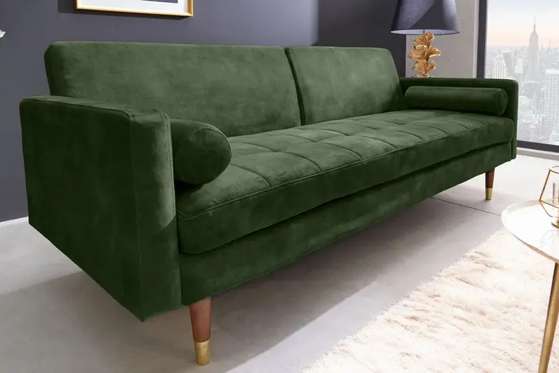 SOFA ROZKŁADANA COUTURE CIEMNA ZIELEŃ / 42493 / INVICTA INTERIOR
