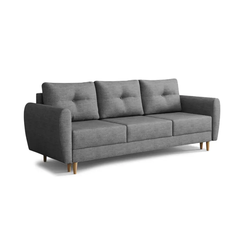 Sofa trzyosobowa z funkcją spania w stylu skandynawskim | Harmi
