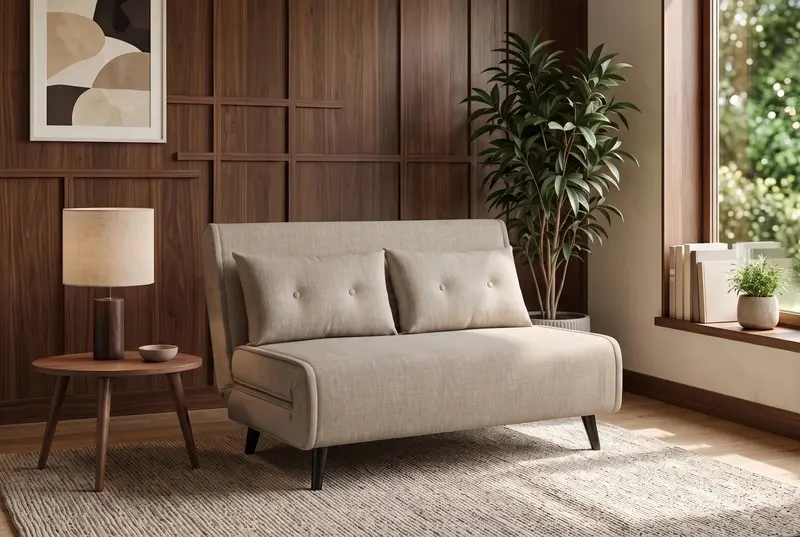 SOFA Z FUNKCJĄ SPANIA 140 CM SMART MULTIFUNCTION BEŻOWA / 48807 / INVICTA INTERIOR