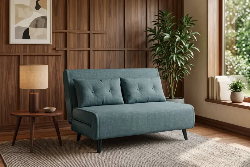 SOFA Z FUNKCJĄ SPANIA 140 CM SMART MULTIFUNCTION NIEBIESKA / 48809 / INVICTA INTERIOR