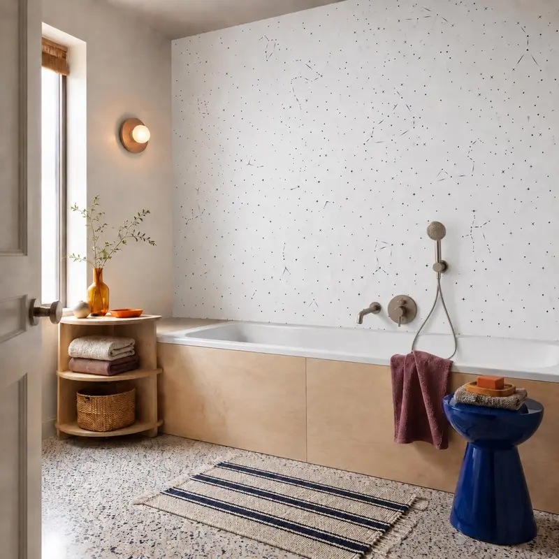 Starry Night White – Tapeta na wymiar Aqua Zone