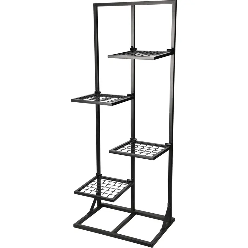 Stojak na kwiaty metalowy, wysoki, 4 miejsca, 40 x 27 x 102 cm