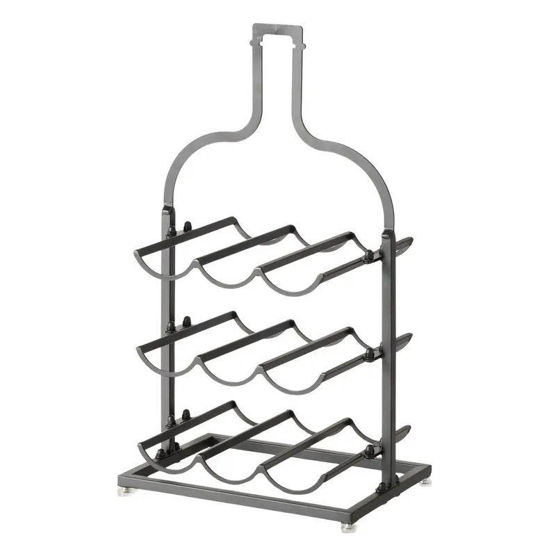 Stojak na wino metalowy w kształcie butelki BOTELLA, wys. 54,5 cm