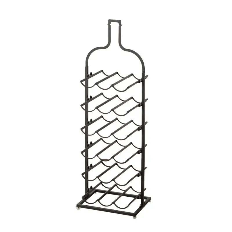 Stojak na wino metalowy w kształcie butelki BOTELLA, wys. 91 cm