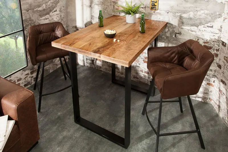 Stół barowy Iron Craft 120 cm mango / 38668 / INVICTA INTERIOR