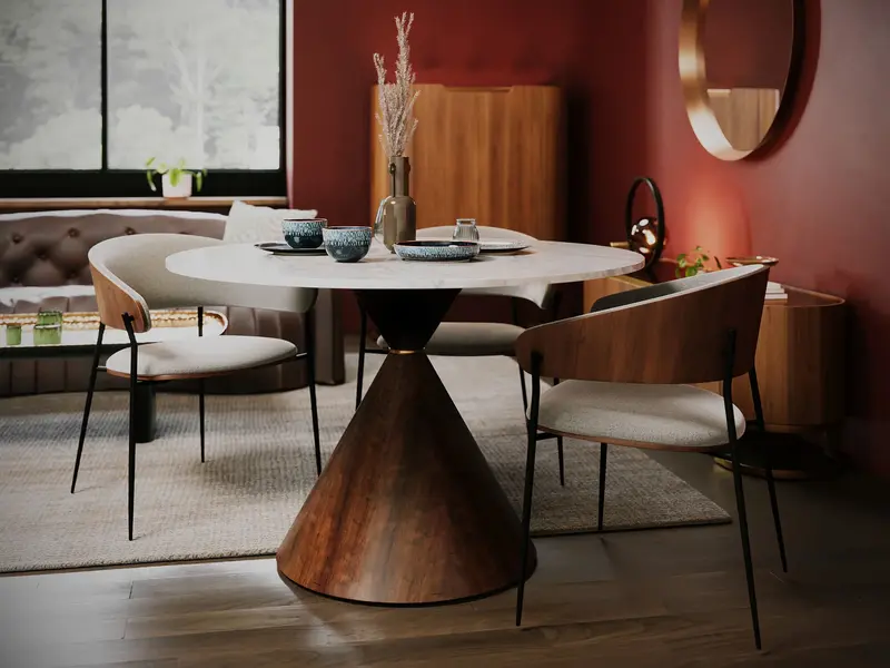 STÓŁ DO JADALNI CERAMICZNY BLAT 120 CM / 87809 / KARE