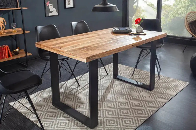 Stół do jadalni IRON CRAFT 140cm Mango 45mm / 39874 / INVICTA INTERIOR