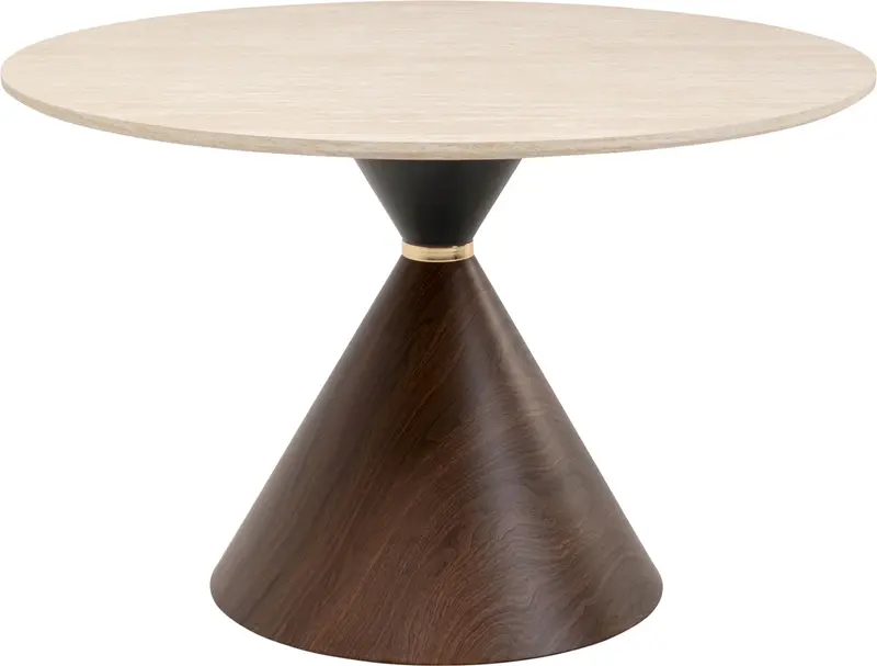 STÓŁ DO JADALNI ORZECH BLAT TAWERTYN 120 CM / 71533 / KARE