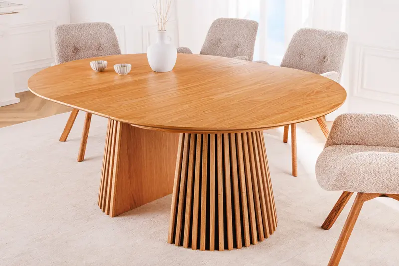 STÓŁ DO JADALNI ROZKŁADANY OPTYKA JASNY DĄB 120 - 200 CM / 44092 / INVICTA INTERIOR