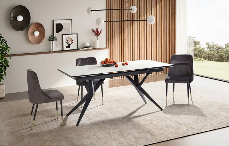 STÓŁ DO JADALNI ROZKŁADANY WOHNLING Z CERAMICZNYM BLATEM 180 - 260 CM / WL7.145
