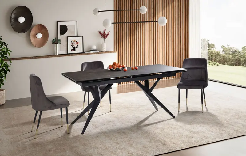 STÓŁ DO JADALNI ROZKŁADANY WOHNLING Z CERAMICZNYM BLATEM 180 - 260 CM / WL7.146