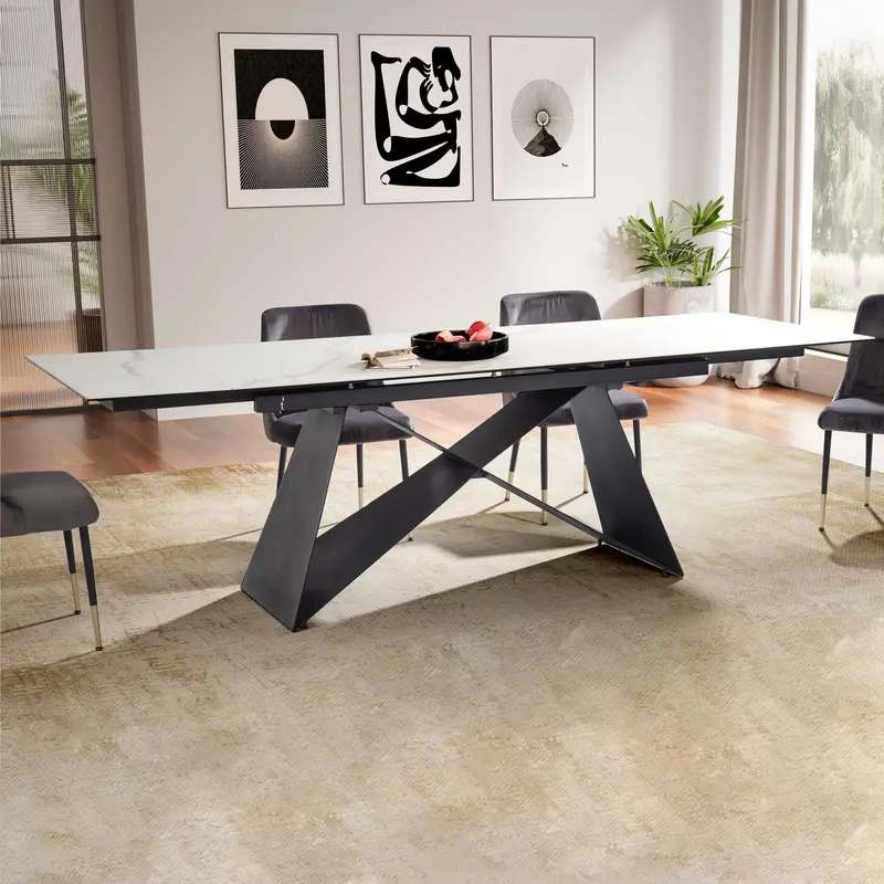 STÓŁ DO JADALNI ROZKŁADANY WOHNLING Z CERAMICZNYM BLATEM 180 - 260 CM / WL7.147