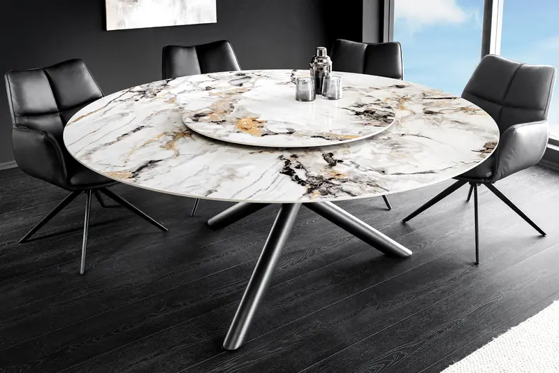 STÓŁ DO JADALNI SPIN Z CERAMICZNYM BLATEM 150 CM / 46422 / INVICTA INTERIOR