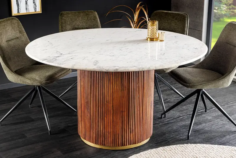 STÓŁ DO SALONU GATSBY MANGO MARMUROWY BLAT 140 CM / 45830 / INVICTA INTERIOR