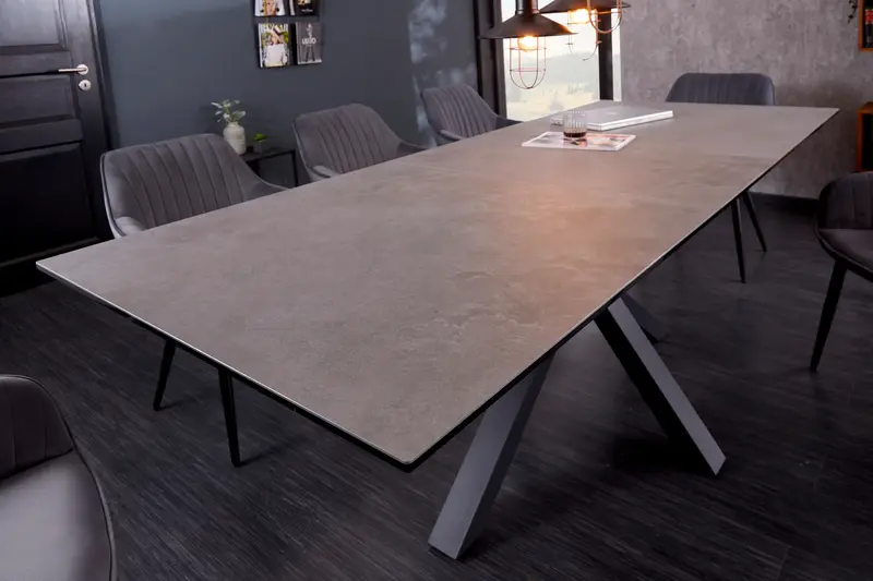 STÓŁ ETERNITY 180 - 225 CM OPTYKA BETON / 41091 / INVICTA INTERIOR