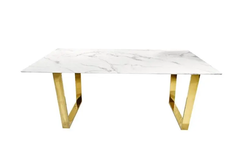 STÓŁ EXCLUSIVE GOLD WHITE 180 / ART
