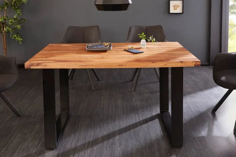 STÓŁ IRON CRAFT 140 CM SHEESHAM / 40816 / 39867 / INVICTA INTERIOR