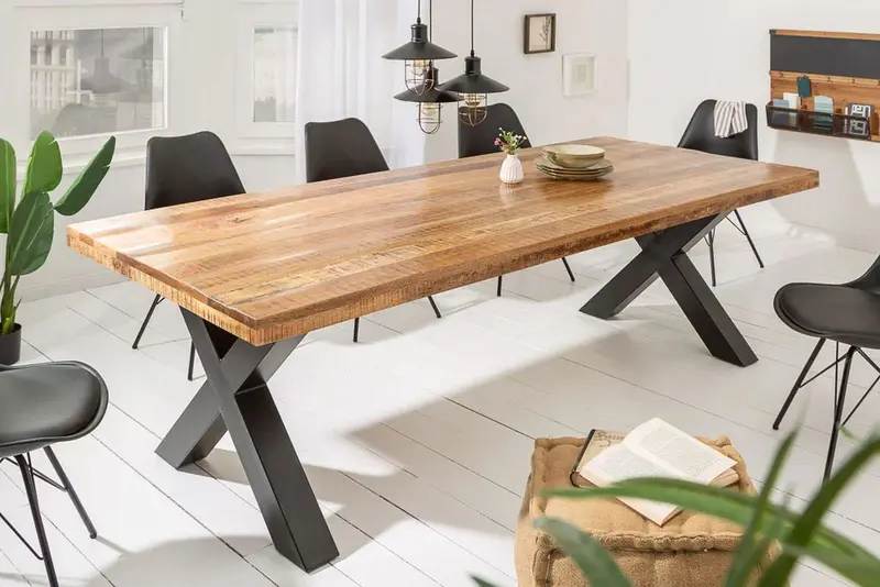STÓŁ IRON CRAFT 240 CM MANGO NATURALNE / 40057 / INVICTA INTERIOR