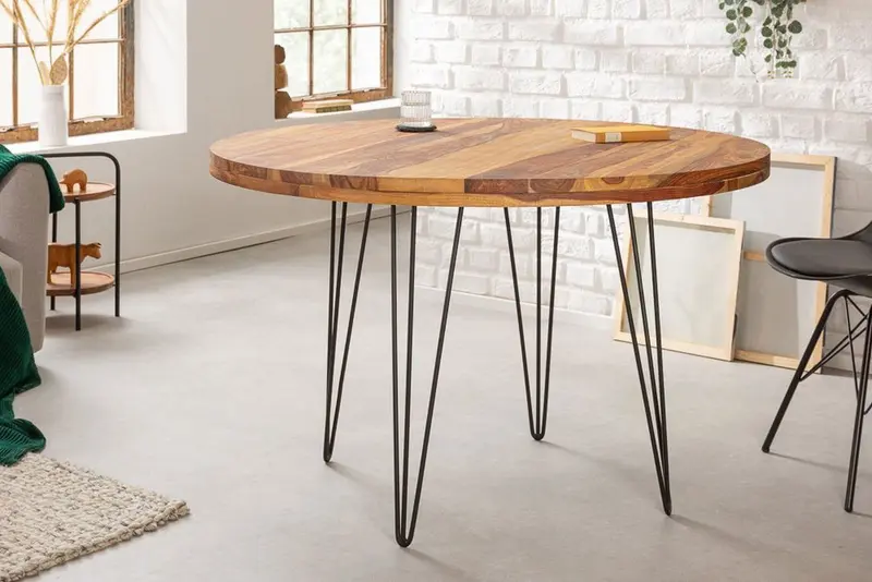 STÓŁ MAKASSAR OKRĄGŁY 120 CM / 40780 / INVICTA INTERIOR