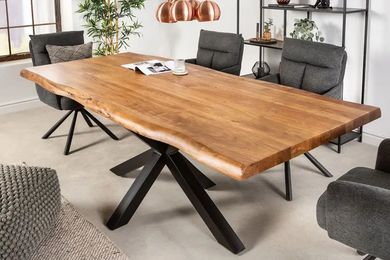 STÓŁ MAMMUT AKACJA 220 CM / 41743 / INVICTA INTERIOR