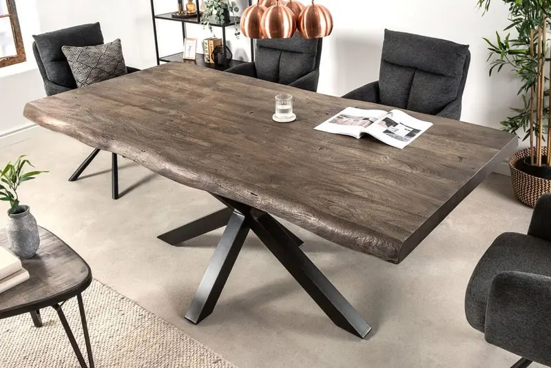 STÓŁ MAMMUT AKACJA SZARA 200 CM / 41744 / INVICTA INTERIOR